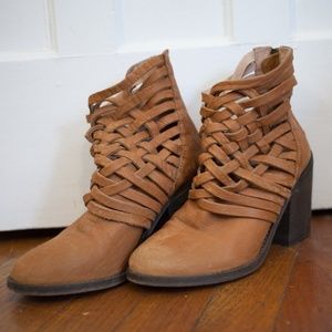 Free People Leather Carrera Booties size 36